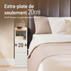 SoBuy FBT149-WN Noptieră Îngustă, Masă Laterală Subțire cu 2 Sertare și Raft, Organizator de Noptieră pentru Dormitor, Living, Alb, L 20 x A 35 x H 60 cm