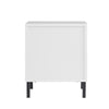 SoBuy FBT157-W Măsuță de capăt Măsuță de noptieră Măsuță auxiliară Măsuță de cafea cu 2 sertare pentru living, dormitor sau birou, picioare metalice, L40 x A40 x H48 cm, Alb