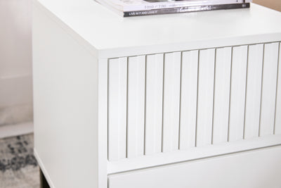SoBuy FBT157-W Bout de Canapé Table de Chevet Table de Nuit Table d'Appoint Table Basse avec 2 Tiroirs pour Salon, Chambre ou Bureau, Pieds en Métal, L40 x P40 x H48 cm, Blanc