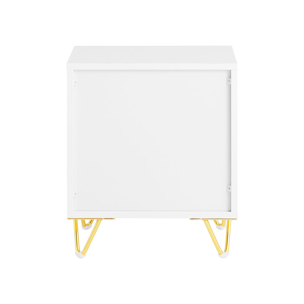 SoBuy FBT160-W Noptieră cu 2 Sertare