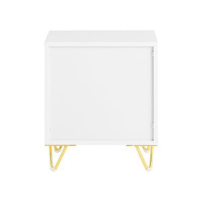 SoBuy FBT160-W Noptieră cu 2 Sertare