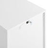 SoBuy FBT168-W Noptieră Chic Alb și Auriu – 3 Sertare și Poliță, Stil Modern