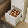 SoBuy FBT171-WN Noptieră îngustă, Masă de noapte cu sertar și raft, Mobilier de accent modern pentru dormitor și living, Alb, 20 x 35 x 60 cm