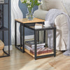 SoBuy FBT35-Sch Lot de 2 Tables Basses Gigognes Design Industriel Encastrable, Tables d’Appoint Empilable, Bouts de Canapé pour Salon