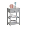 SoBuy FBT46-HG Noptieră cu 1 Sertar și 2 Rafturi, Masă Laterală Modernă, Gri, L45 x P30 x H68cm