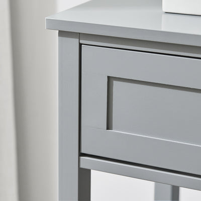 SoBuy FBT46-HG Noptieră cu 1 Sertar și 2 Rafturi, Masă Laterală Modernă, Gri, L45 x P30 x H68cm