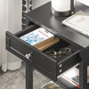 SoBuy FBT46-SCH Noptieră cu 1 Sertar și 2 Rafturi, Masă Laterală Modernă, Neagră, L45 x l30 x H68cm