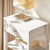 SoBuy FBT46-W Noptieră cu 1 Sertar și 2 Rafturi, Masă Laterală Modernă, Albă, L45 x l30 x H68cm