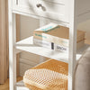 SoBuy FBT46-W Noptieră cu 1 Sertar și 2 Rafturi, Masă Laterală Modernă, Albă, L45 x l30 x H68cm
