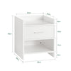 SoBuy FBT66-W Noptieră Masă laterală Canapinea cu 1 sertar 1 compartiment deschis Alb
