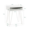 SoBuy FBT82-W Table de Chevet Table de Nuit avec 1 Tiroir, 4 Pieds