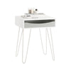 SoBuy FBT82-W Table de Chevet Table de Nuit avec 1 Tiroir, 4 Pieds