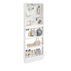 SoBuy FHK39-W Porte-Manteaux Mural Ultra-Fin avec Étagère à Chaussures – Vestiaire Design 12 cm – 70×12×190 cm, Blanc