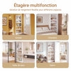 SoBuy FHK39-W Porte-Manteaux Mural Ultra-Fin avec Étagère à Chaussures – Vestiaire Design 12 cm – 70×12×190 cm, Blanc