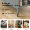SoBuy FKW108-HG Desserte Roulante Chariot de Cuisine à roulettes avec Etagère Latérale, Portes et Tiroirs en Acier INOX