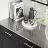 SoBuy FKW108-SCH Cărucior de Bucătărie Multifuncțional cu Blat din Oțel Inoxidabil - Sertare și Dulap, Raft Lateral, Ideal pentru Depozitare Bucătărie și Mobilier cu Roți Negru 107 x 46 x 94 cm