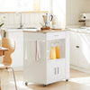 SoBuy FKW113-WN Desserte Cuisine à roulettes Meuble Cuisine Rangement Desserte de Cuisine Plan de Travail Cuisine Buffet Cuisine Petit Meuble de Rangement Blanc 75x46x83 cm