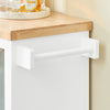 SoBuy FKW114-WN Îlot Central de Cuisine Buffet avec Plateau en Bois d'Hévéa, Porte-Bouteilles à 2 Niveaux