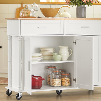 SoBuy FKW116-WN Desserte sur roulettes, Chariot de Cuisine
