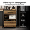 SoBuy FKW118-PF Cărucior de bucătărie cu roți – Cărucior de depozitare cu 2 sertare și raft, Mobilier mic de bucătărie jos industrial din oțel, 60x45x90cm