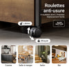 SoBuy FKW118-PF Cărucior de bucătărie cu roți – Cărucior de depozitare cu 2 sertare și raft, Mobilier mic de bucătărie jos industrial din oțel, 60x45x90cm