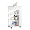 SoBuy FKW12-II-W Chariot de Service Desserte à Roulettes