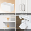 SoBuy FKW128-II-ST Chariot de Cuisine avec Tiroirs et Plan Rabattable – Îlot Pliable, Rangement – 107×71×91 cm, Blanc