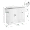 SoBuy FKW128-II-ST Chariot de Cuisine avec Tiroirs et Plan Rabattable – Îlot Pliable, Rangement – 107×71×91 cm, Blanc