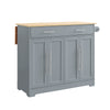 SoBuy FKW129-HG îlot Central Cuisine Pliant avec Roues cachées 115x68,7x91 cm | Desserte cuisine avec 2 tiroirs, étagères réglables et porte-serviette, 98 kg, MDF/PB, cuisine et terrasse