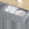SoBuy FKW129-HG îlot Central Cuisine Pliant avec Roues cachées 115x68,7x91 cm | Desserte cuisine avec 2 tiroirs, étagères réglables et porte-serviette, 98 kg, MDF/PB, cuisine et terrasse