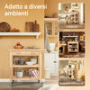 SoBuy Cărucior din lemn 80x40x90cm FKW24-N