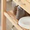 SoBuy Bucătărie din bucătărie din lemn de bucătărie bucătărie cu roți FKW24-N