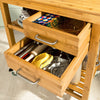SoBuy FKW26-N Chariot de Cuisine roulant en Bambou | Prévente