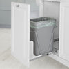 SoBuy FKW33-W Cărucior de Bucătărie XXL pe Roți cu Blat din INOX, 3 Sertare și Sistem de Sortare a Deșeurilor, Sarcină 50 kg – 133x48x95 cm, Alb