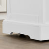 SoBuy FKW41-II-WN Îlot central de cuisine avec rangement et plan de travail extensible – desserte de cuisine à roulettes, meuble de cuisine multifonction, blanc, 130 × 91 × (46–71) cm