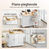 SoBuy Sideboard with rubber top 130x71x91cm FKW41-WN