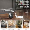 SoBuy FKW75-SCH Cărucior de bucătărie cu roți și raft lateral – Dulap de bucătărie negru cu o singură ușă – Cărucior de servire pentru depozitare și blat compact, 60x92x45cm