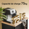 SoBuy FKW75-SCH Cărucior de bucătărie cu roți și raft lateral – Dulap de bucătărie negru cu o singură ușă – Cărucior de servire pentru depozitare și blat compact, 60x92x45cm