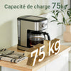 SoBuy FKW75-WN Cărucior de Bucătărie cu Roți și Raft Lateral – Dulap de Bucătărie Alb cu O Singură Ușă – Cărucior de Servire pentru Depozitare în Bucătărie și Blat de Lucru Compact, 60x92x45cm