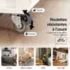 SoBuy FKW97-WN Dulap de bucătărie pe roți cu blat de lucru 108x60x90 cm - Mobilier de bucătărie depozitare, Cărucior de bucătărie exterior, Insulă centrală de bucătărie, Dulap mic multifuncțional