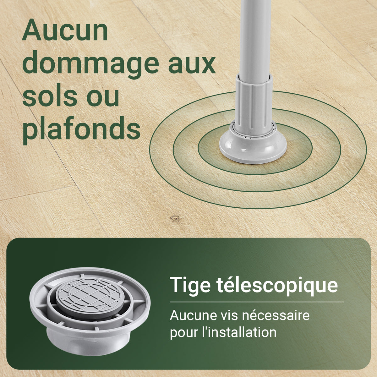 SoBuy FRG109-II-HG Tringle à Vêtements Télescopique, Portant à Vêtements Robuste, Penderie Ouverte Réglable avec Barres de Suspension pour Chambre, Dressing, Gris