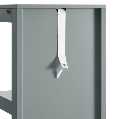 SoBuy FRG126-SG Dulap coloană de baie, cu 4 rafturi și 2 sertare modulare, din lemn, anti-răsturnare, economisește spațiu pentru WC și toaletă 30x30x140