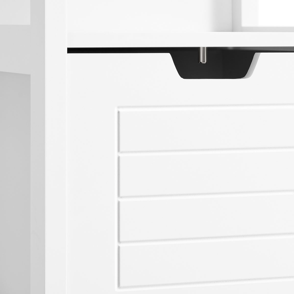 SoBuy FRG126-W Dulap înalt de baie cu 4 rafturi și 2 sertare 30x30x144 cm, Alb