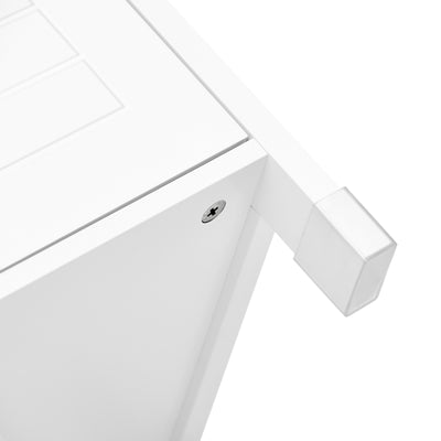 SoBuy FRG126-W Dulap înalt de baie cu 4 rafturi și 2 sertare 30x30x144 cm, Alb