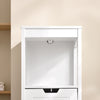 SoBuy FRG127-W Comodă de baie - Dulap mic de depozitare cu 2 coșuri - Coloană compactă pentru toaletă din lemn, dulap de baie modern, alb, 30x89x30 cm