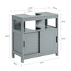 SoBuy FRG128-II-SG Dulap sub chiuvetă baie cu uși glisante - Dulap baie și dulap compact sub chiuvetă anti-umiditate - Dulap pentru WC, lemn, 60x30x60cm, gri