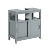SoBuy FRG128-II-SG Dulap sub chiuvetă baie cu uși glisante - Dulap baie și dulap compact sub chiuvetă anti-umiditate - Dulap pentru WC, lemn, 60x30x60cm, gri