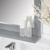 SoBuy FRG129-SG Dulap de baie cu oglindă, dulap suspendat, raft de depozitare compact, ideal pentru baie, WC, spălătorie, gri deschis 40x49x10cm