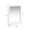 SoBuy FRG129-W Dulap de perete pentru baie cu oglindă, Dulap superior suspendat, Raft de depozitare compact ideal pentru baie, WC, spălătorie, Alb 40x49x10cm