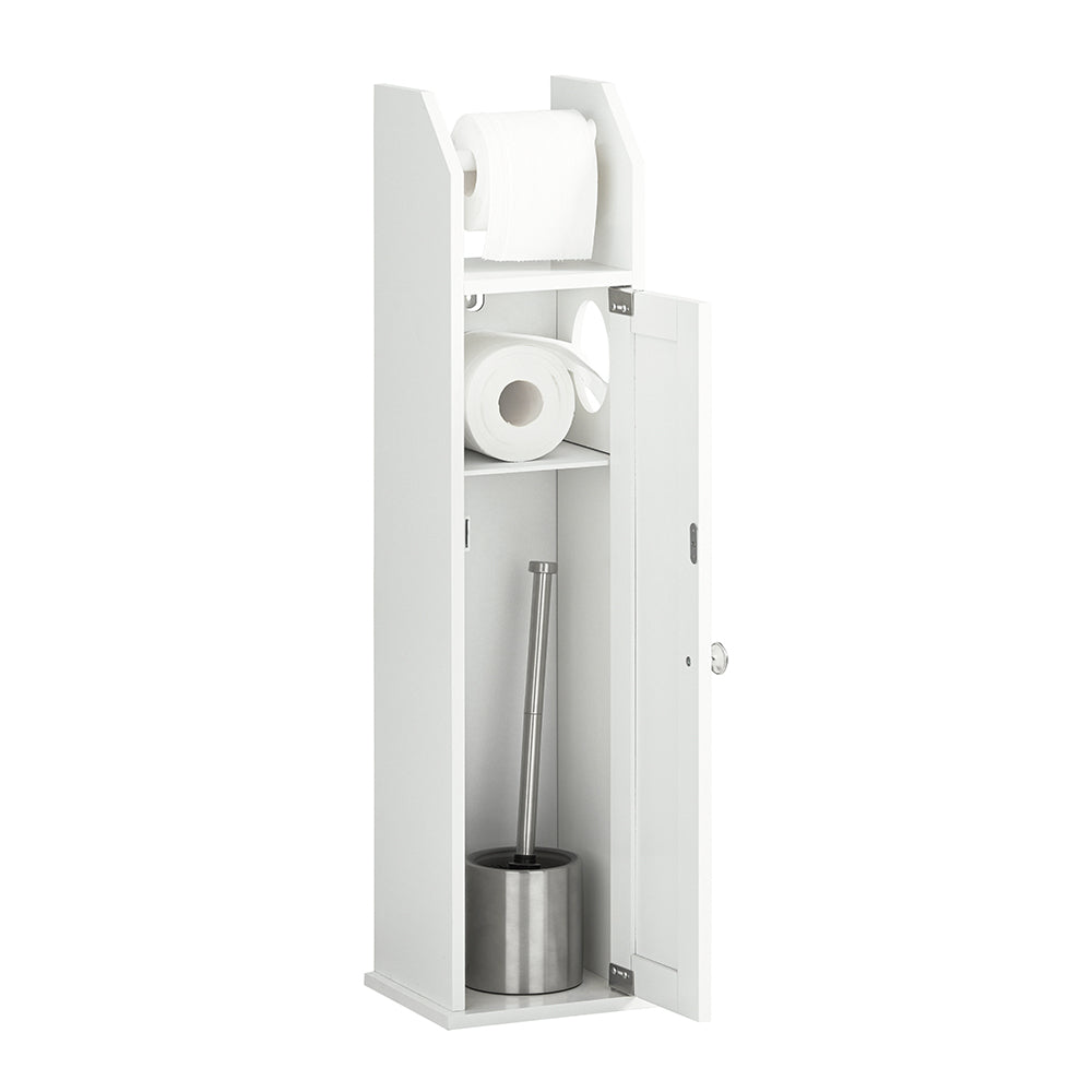 SoBuy FRG135-W Support Papier Toilette Armoir Porte-papier Toilettes Porte Brosse WC